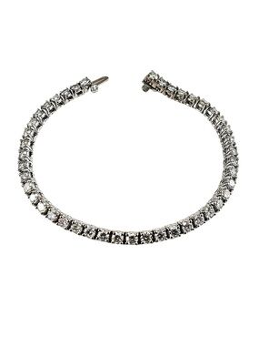 14K White Gold Diamond Tennis Bracelet  #24785